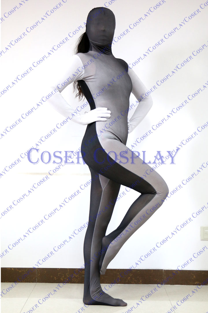 2019 Split Zentai Sexy Halloween Costumes Dark Black 0305